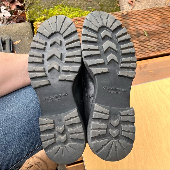 Vagabond Shoemaker Kenova Black Leather Chelsea Chunky Sole Ankle Boot Sz EU 40 - Picture 10 of 16